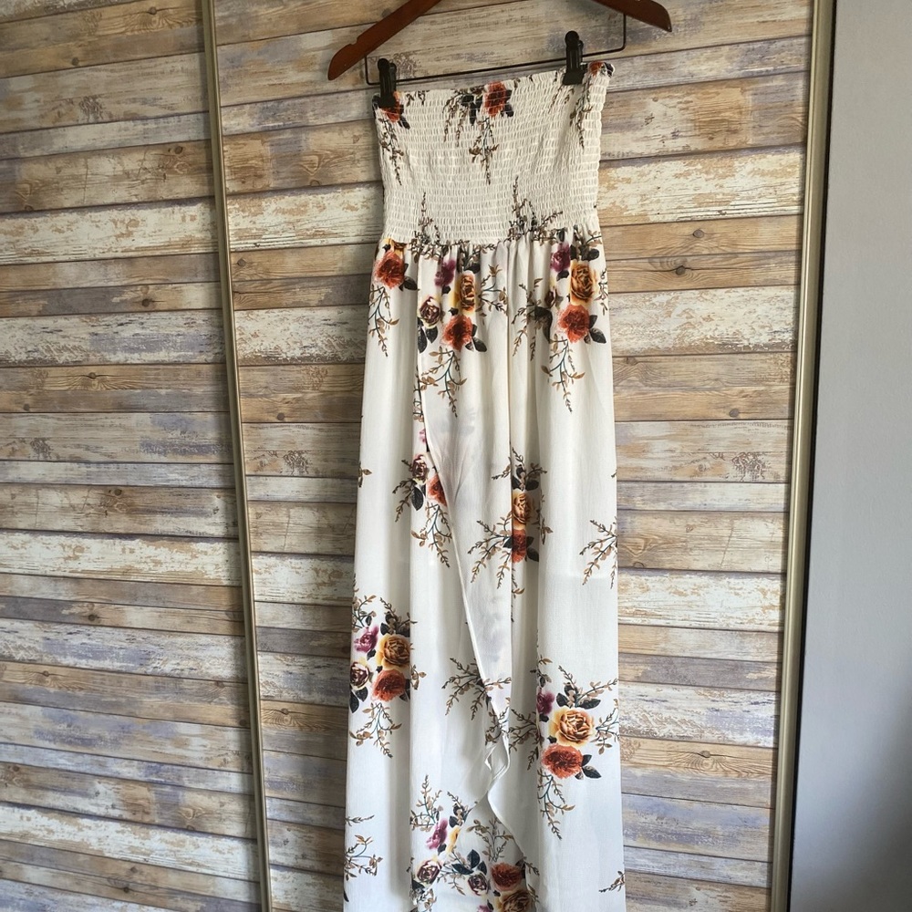 Large Bandeau style maxi dress